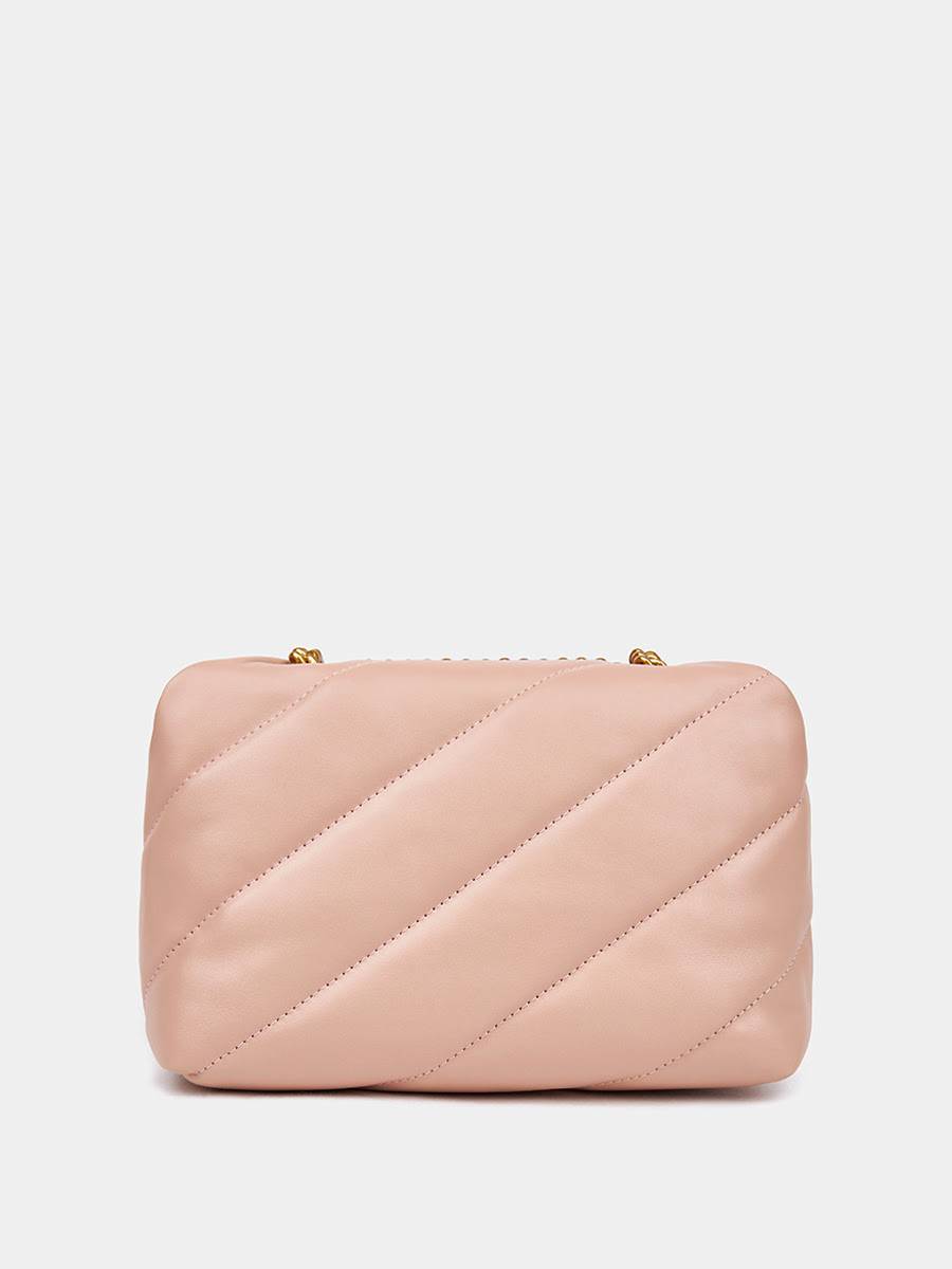 Классическая кожаная сумка Miranda цвет розовый